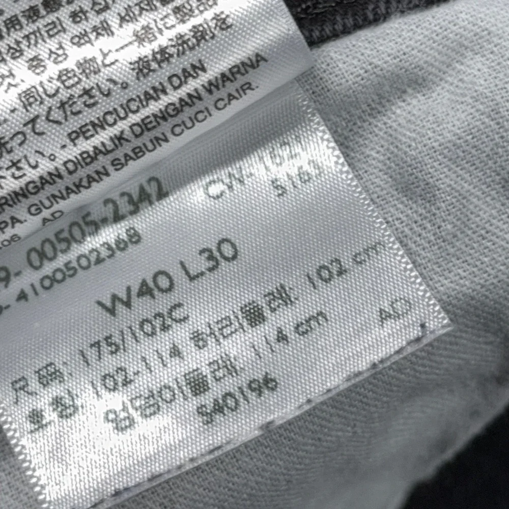 Levi's 505‎ Jeans Men 40x30 Black Charcoal Wash Straight Leg Denim Casual